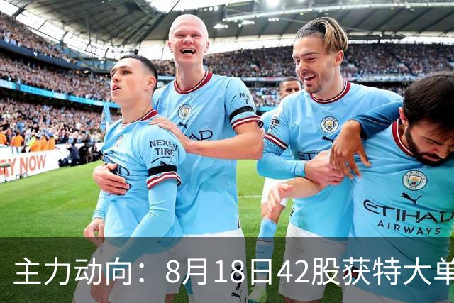 主力动向：8月18日42股获特大单净流入超2亿元